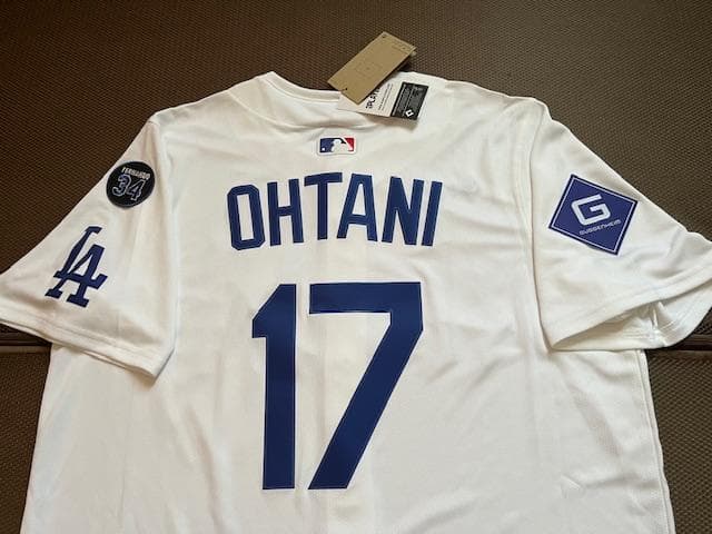 大谷翔平WBC2026出場/WS2025優勝記念パッチ付LimitedジャージＬ