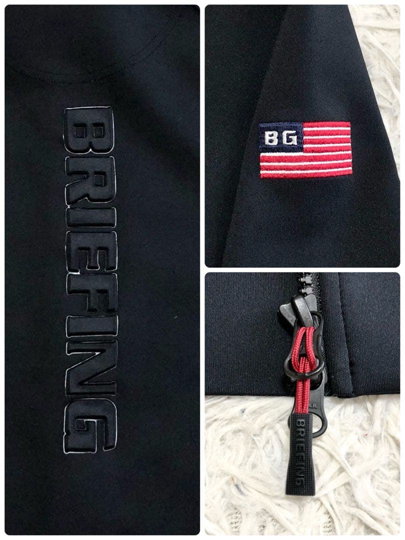 【極美品】 BRIEFING GOLF 3D ロゴ トラックジャケット ブラック