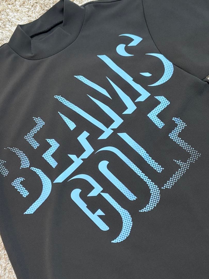 BEAMS GOLF ビッグロゴ モックネックシャツ S