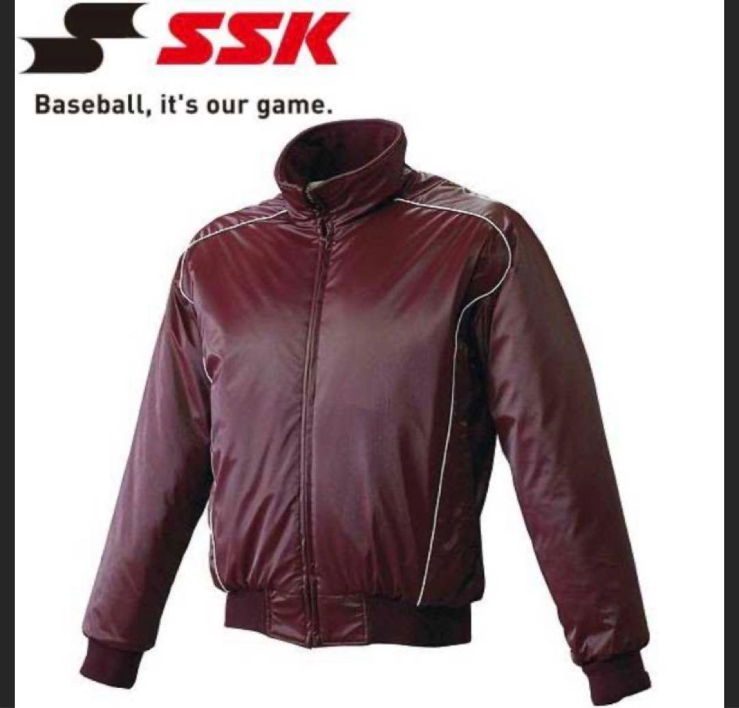 ⭐︎新品未使用⭐︎ 野球 SSK グラウンドコート Lサイズ 中綿 エンジ
