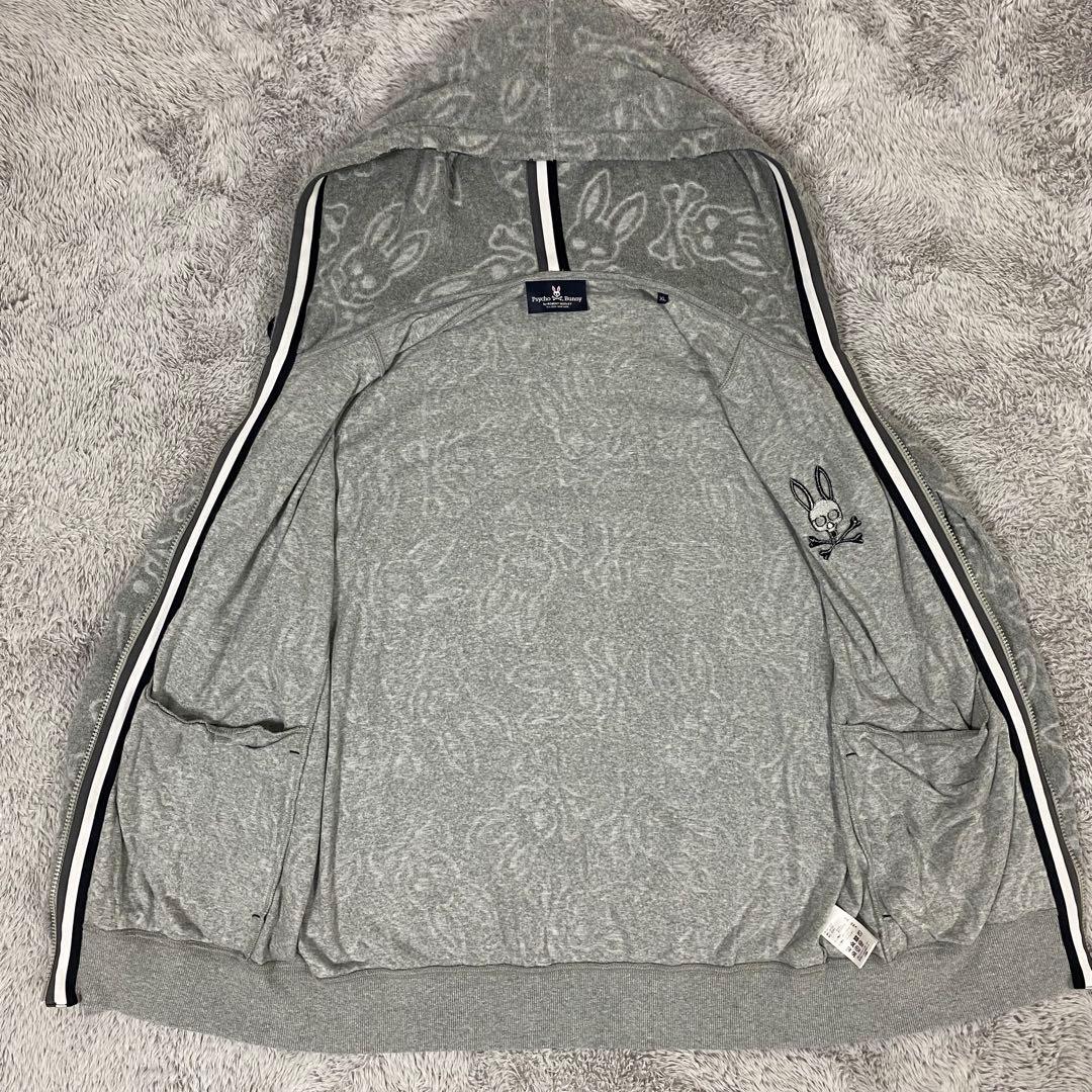 Psycho Bunny セットアップ パイル ジップ ライトグレー XL