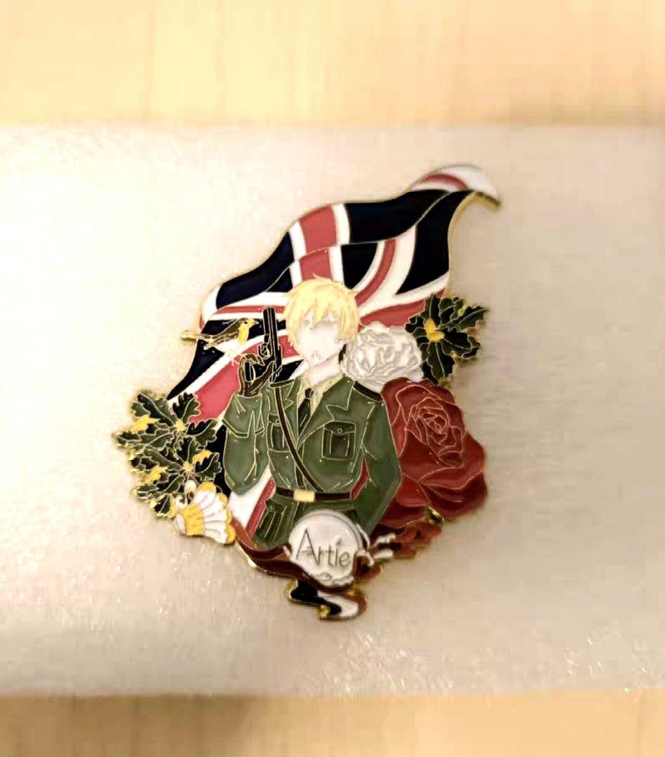 ヘタリア　イギリス　金属バッジ　ピンバッジ