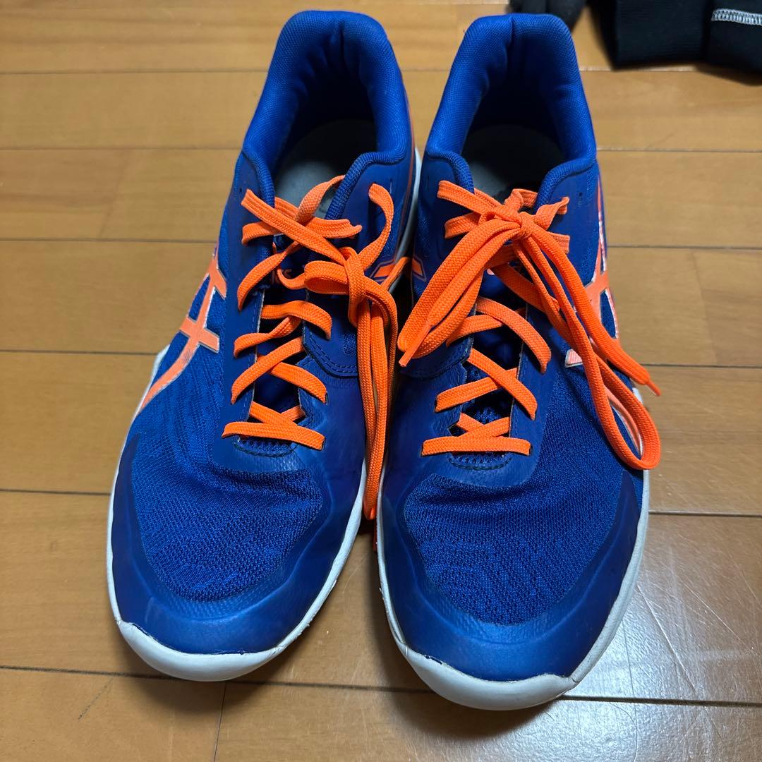 ASICS バレーボールシューズ 青/オレンジ オーダーメイド