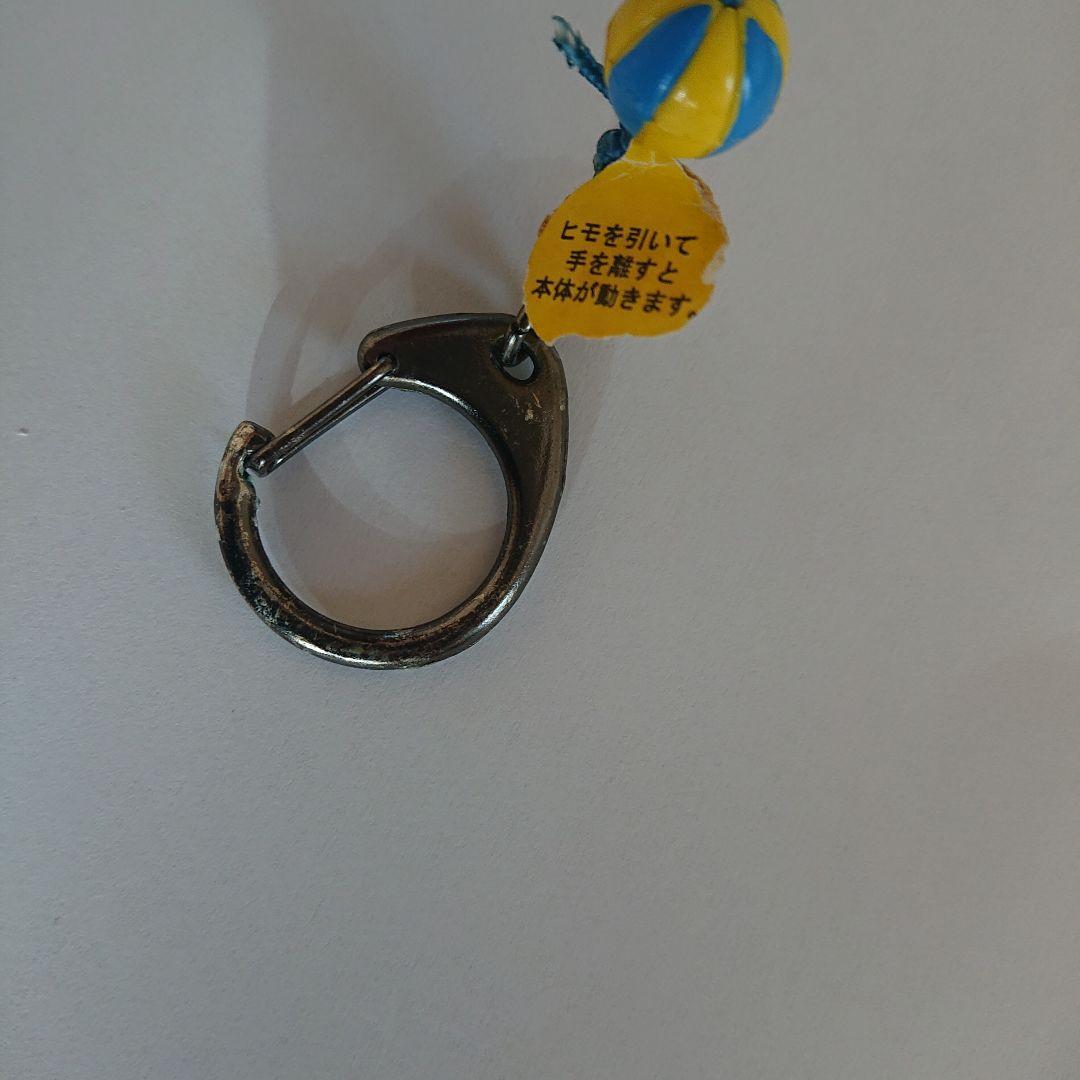 レトロ珍品☆イルカ ストラップ 青 ボール付き