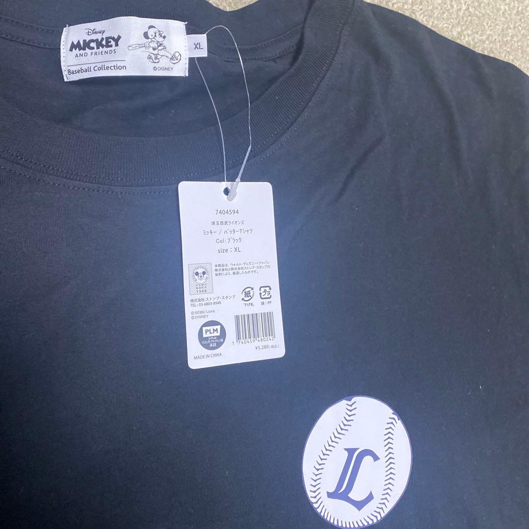 埼玉西武ライオンズディズニー コラボミッキーマウス XL Tシャツ