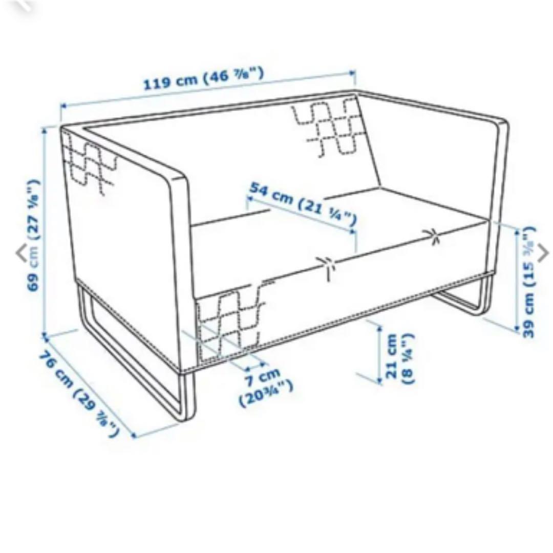 イケア クノッパルプ IKEA KNOPPARP ソファ　イエロー