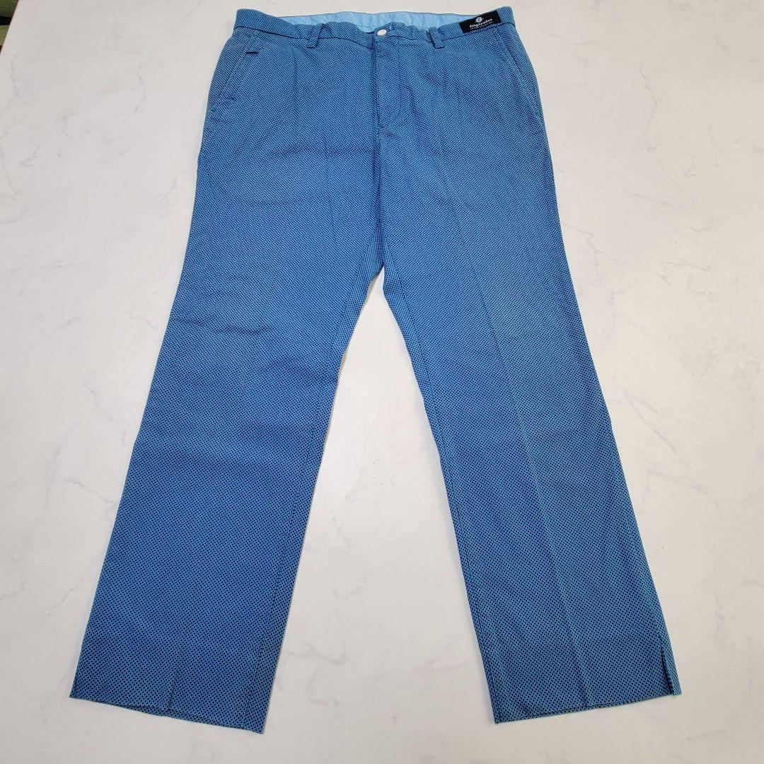 BEAMS GOLF メンズゴルフパンツ L相当 ストレッチ 青　総柄 春夏