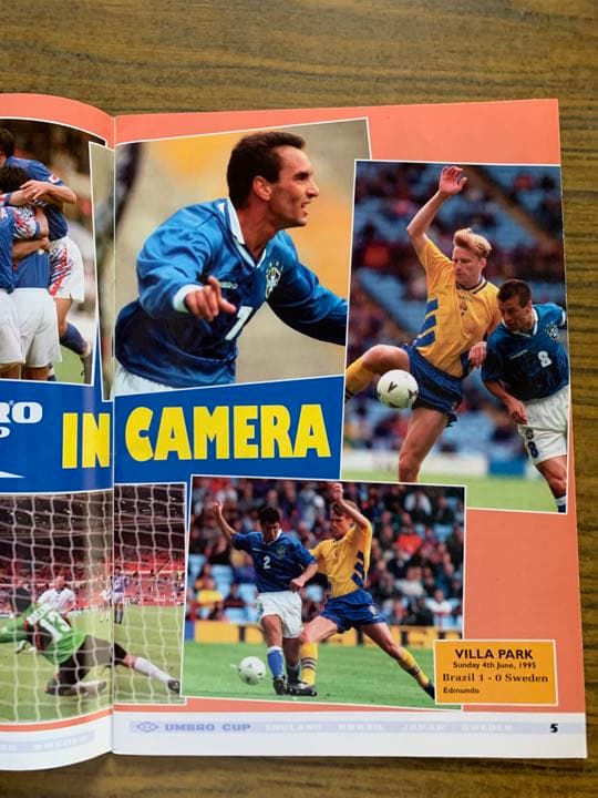 England vs Brazil '95UMBRO CUPプログラム
