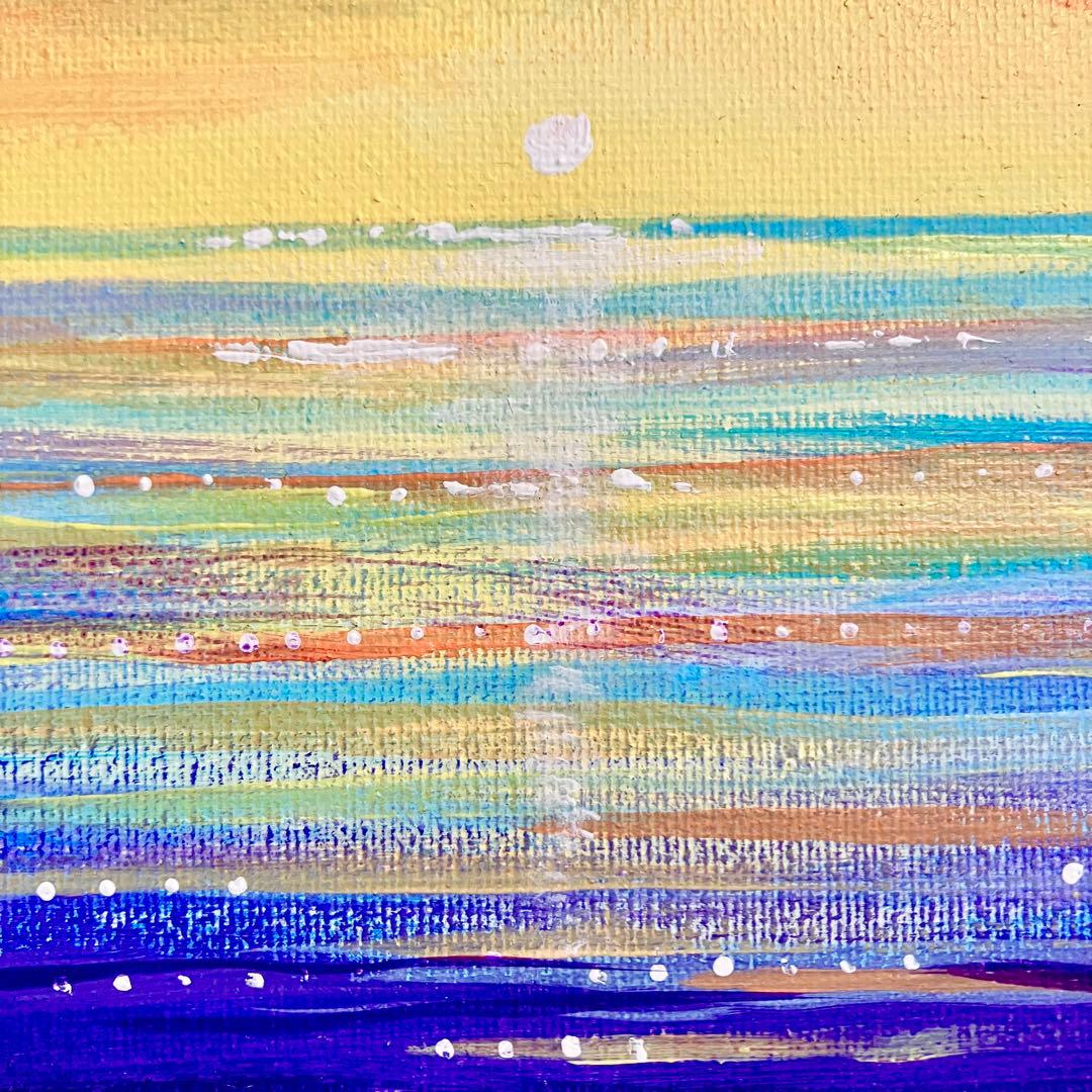 はじまりの朝＊絵画　原画　風景画　海　空　朝日　夕日　ハワイ　沖縄