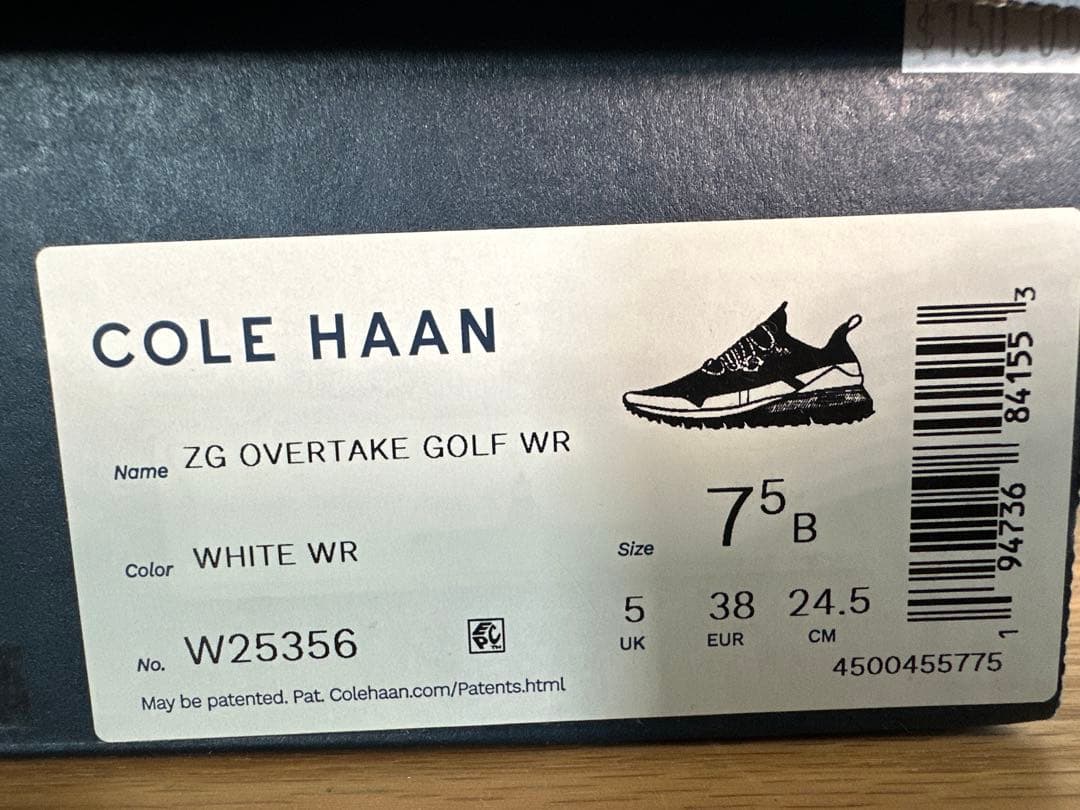 【新品】COLE HAAN ZG OVERTAKE GOLF WR 7.5 B