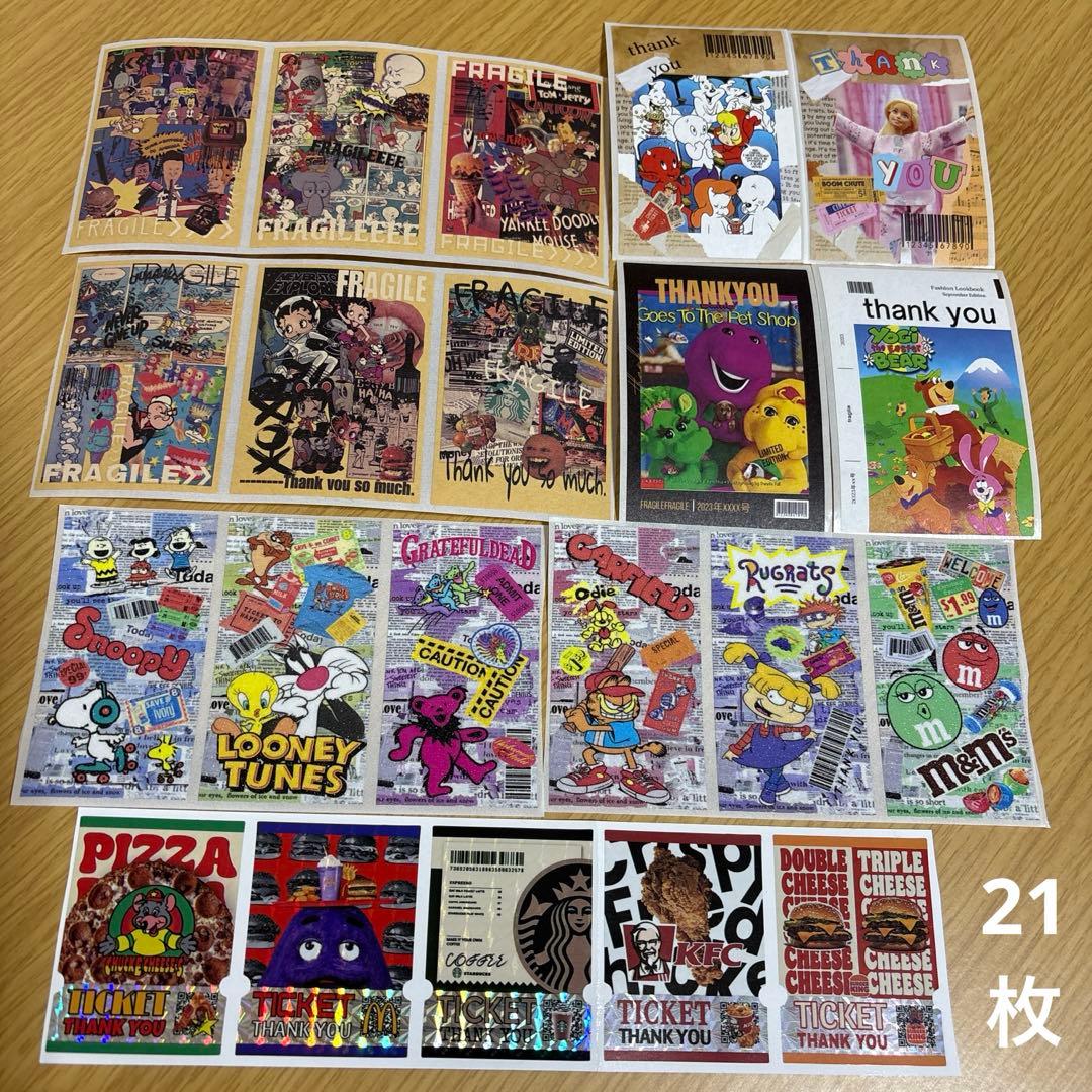 アメキャラ　ロールシール　切り売り　詰め合わせパック300枚　現品限り❣️