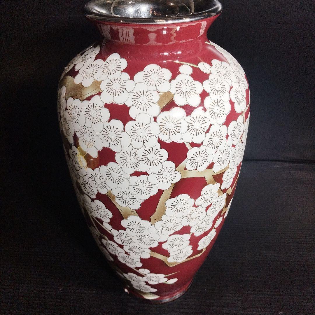 黒翠七宝 花瓶