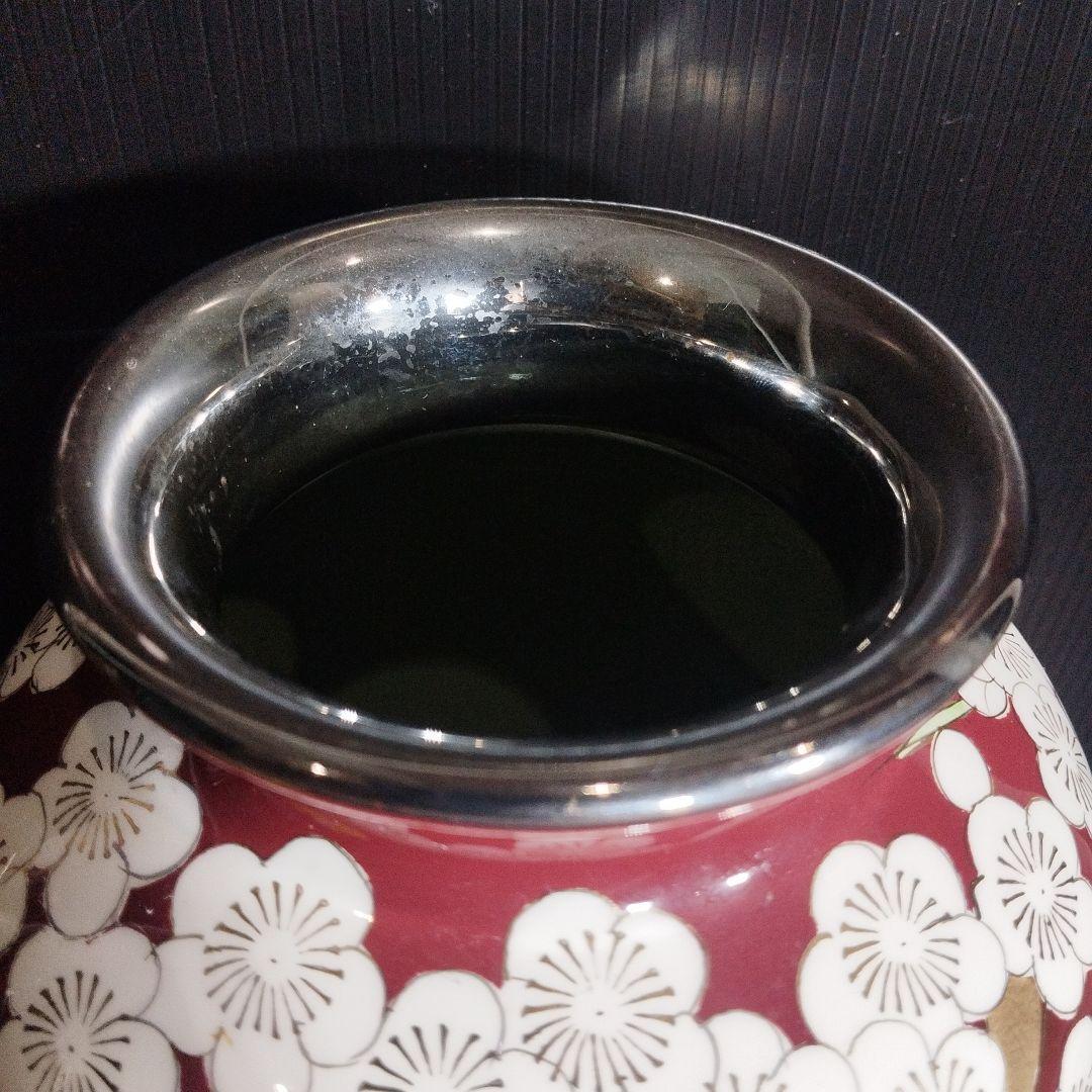 黒翠七宝 花瓶