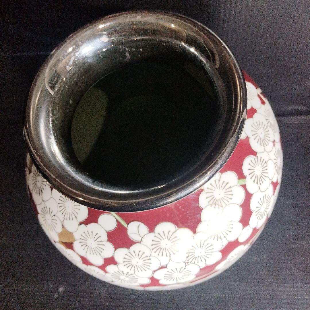 黒翠七宝 花瓶