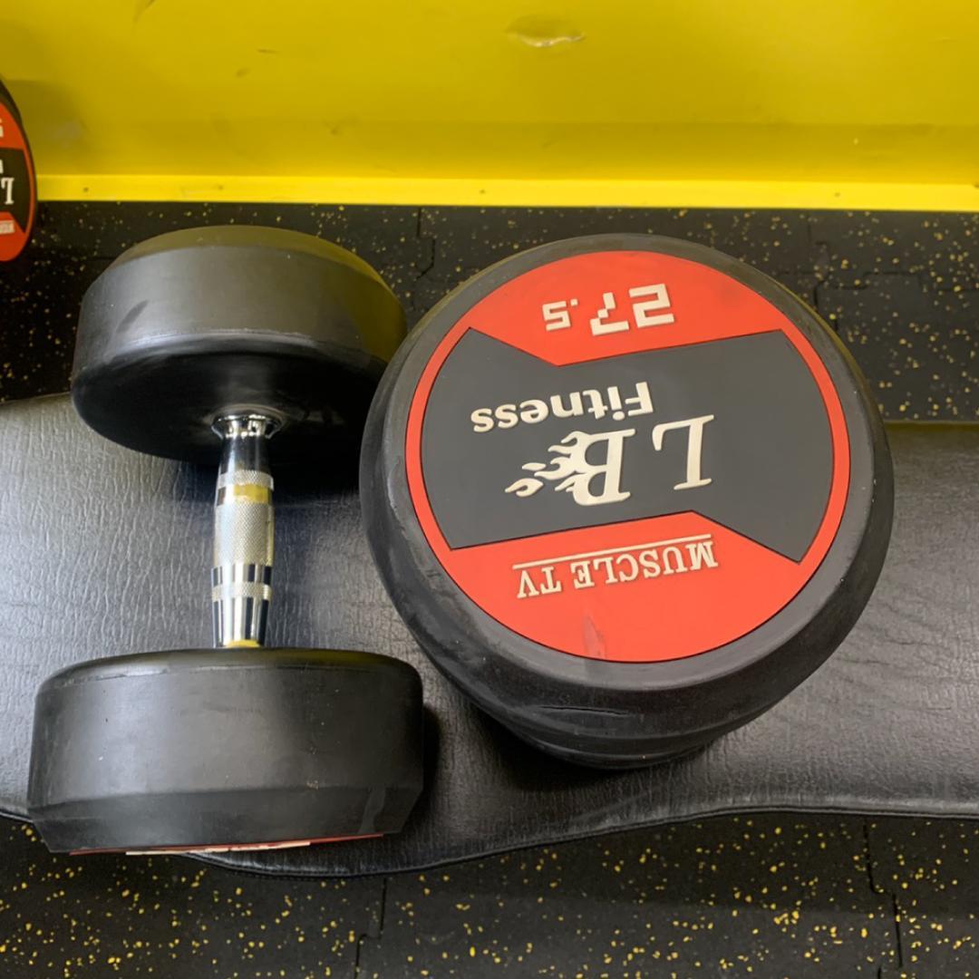 ラバーダンベル27.5kg×2個SET