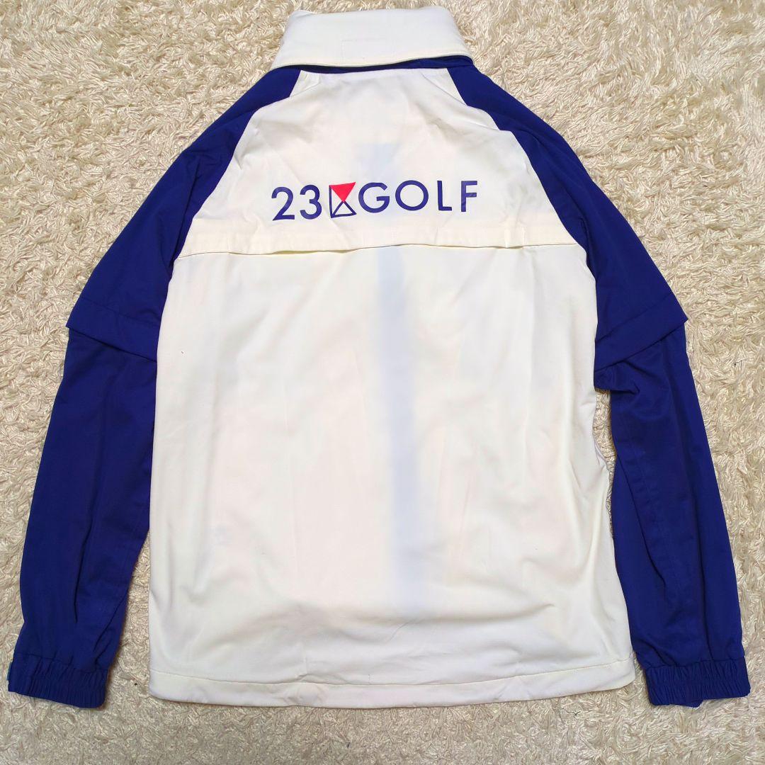 【美品】23区GOLF ナイロン ジャケット 2way パープル レディース M