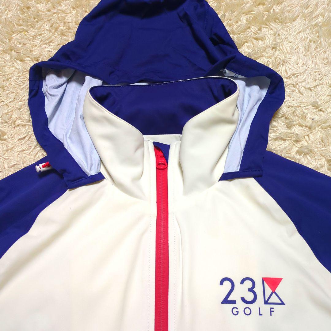 【美品】23区GOLF ナイロン ジャケット 2way パープル レディース M