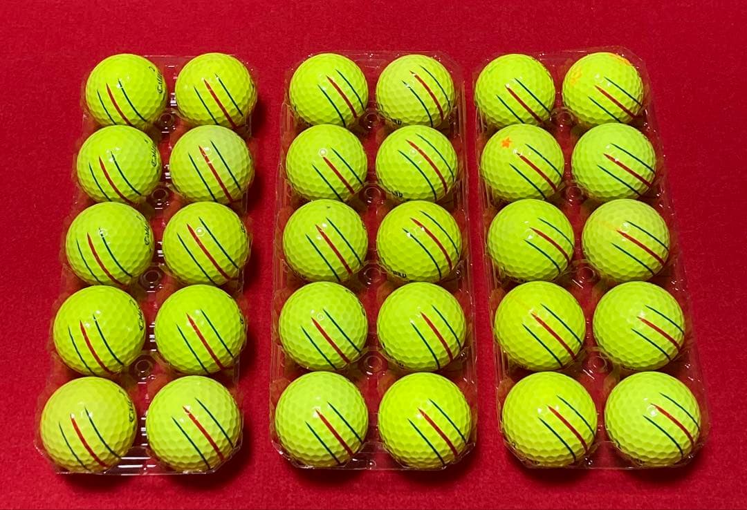 M130【中古ボール】キャロウェイ/E•R•C SOFT/トリプル/ 30個黄色