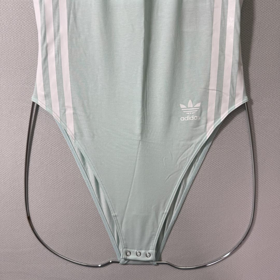 adidas ボディスーツ レオタード コットン Light Blue 海外S