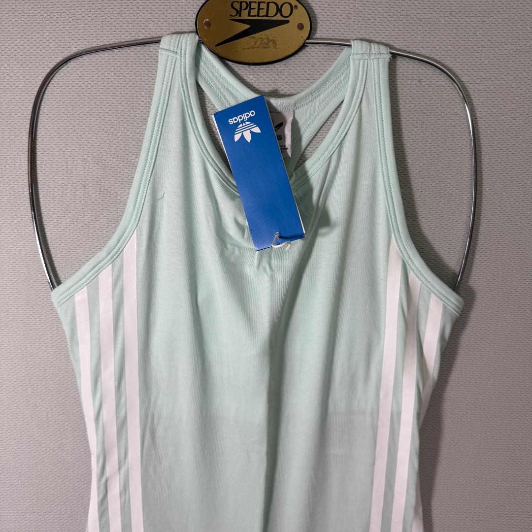 adidas ボディスーツ レオタード コットン Light Blue 海外S