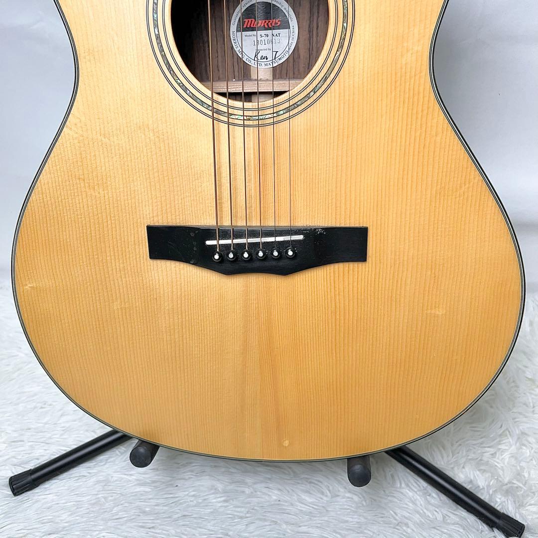 【美品】MORRIS S-70 NAT アコースティックギター ケース付き