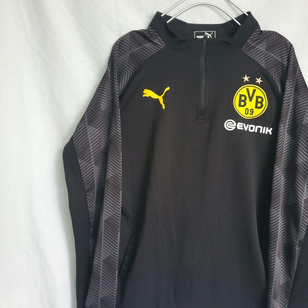 プーマ BVB ボルシア ドルトムント 長袖 トレーニングウェア シャツ 黒