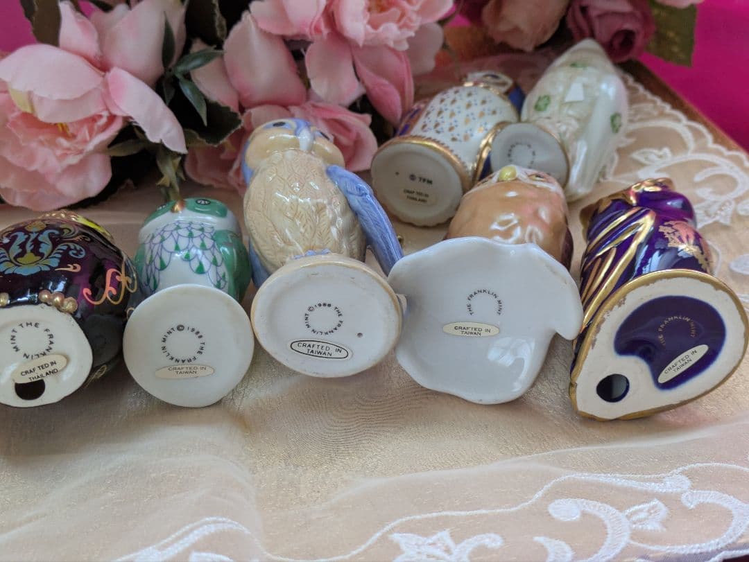 お値下げ✴フランクリンミント✴梟さん7羽✴自宅保管品