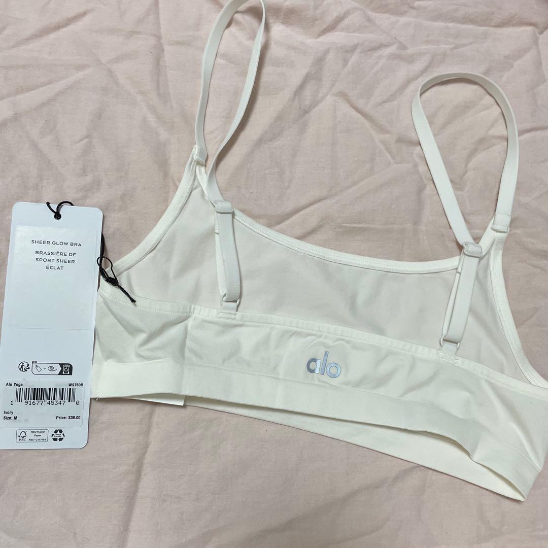 新品 アローヨガ Alo Yoga Sheer Glow Bra トップス ヨガ
