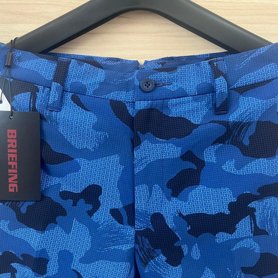 新品★27,500円BRIEFINGゴルフ カモフラショートパンツ 青黒迷彩