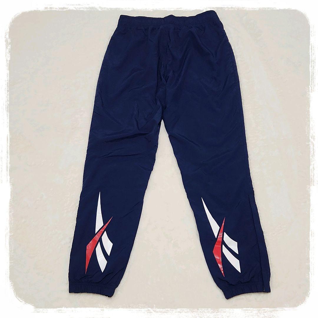 美品　Reebok　セットアップ　ナイロンジャージ　ネイビー　ビッグロゴ