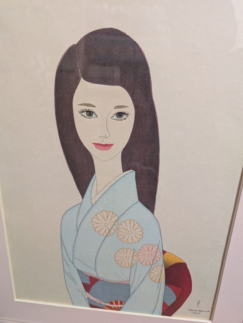 女性の木版画 高沢圭一
