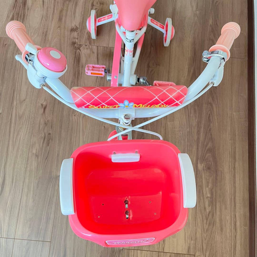 【引き取り限定】子供用自転車16インチ 女の子 ピンク補助輪付 MYPALLAS