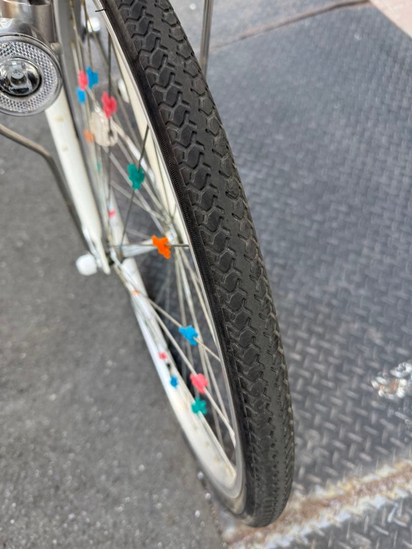 ブリヂストン　エコパル　24インチ　子供用自転車 紫色 花柄