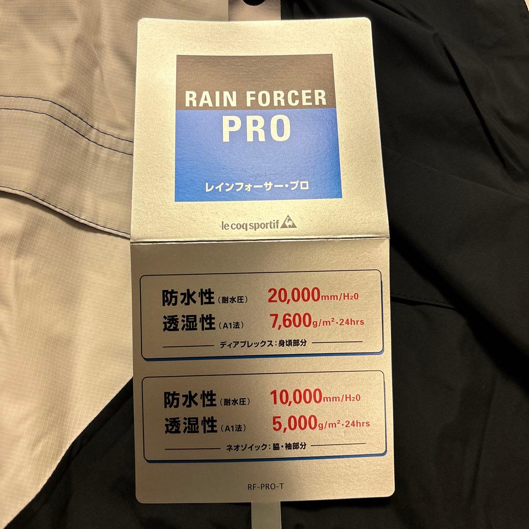 SALE 新品タグ付 ルコックゴルフ上下セット レインウェアL　　袋付 黒白