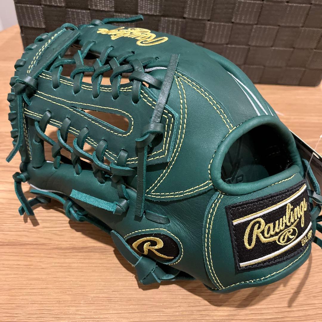 新品 値下げ中軟式少年用ローリングスJr.ハイパーテック ダークグリーン 左投げ