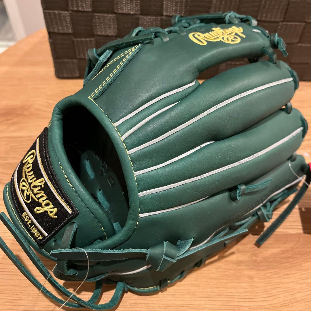新品 値下げ中軟式少年用ローリングスJr.ハイパーテック ダークグリーン 左投げ