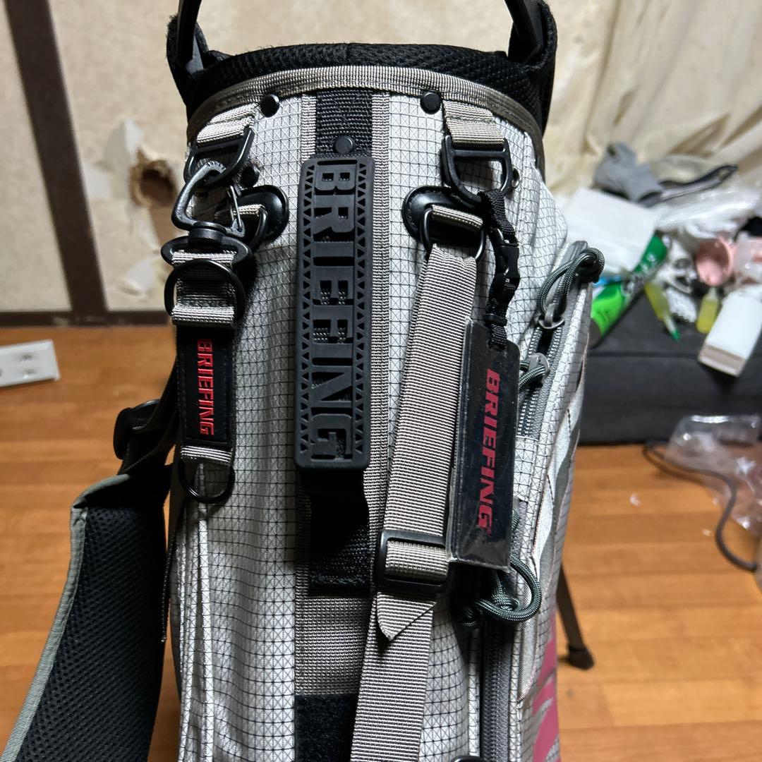わ*ん様 BRIEFING キャディバッグ スタンド式 グレー　おまけ付き