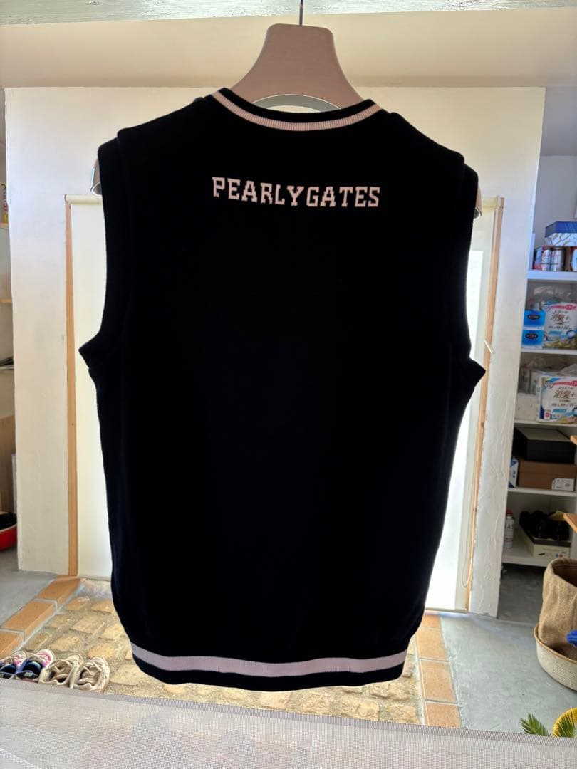 PEARLY GATES リバーシブルナイロンニット紺色ベスト 4