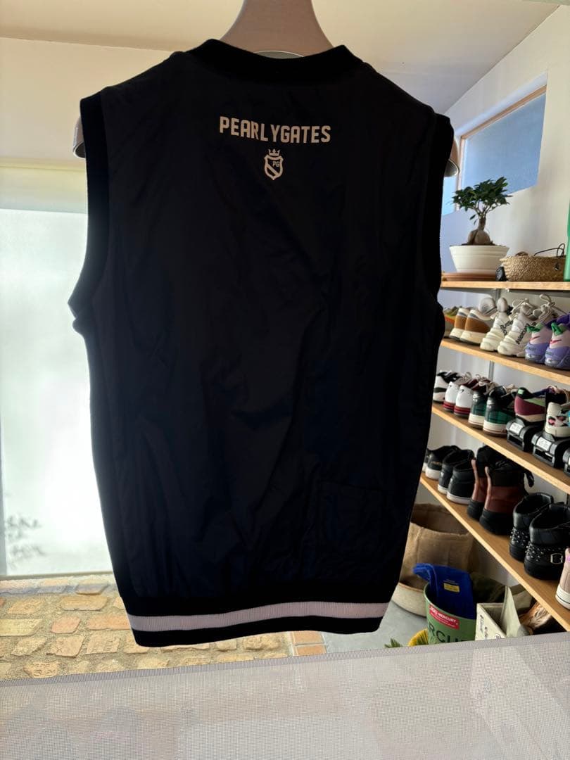 PEARLY GATES リバーシブルナイロンニット紺色ベスト 4