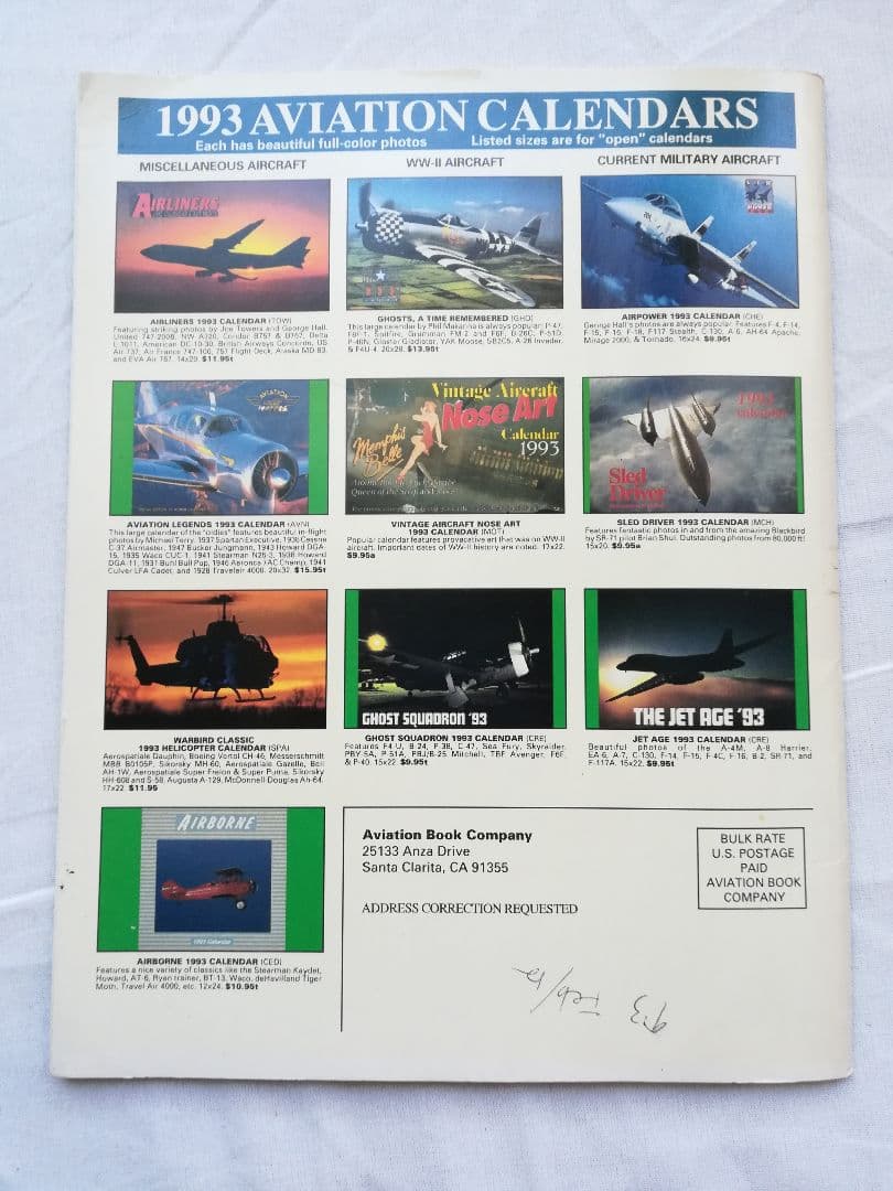【ヴィンテージ】AVIATION BOOK92-93 ORDER CATALOG