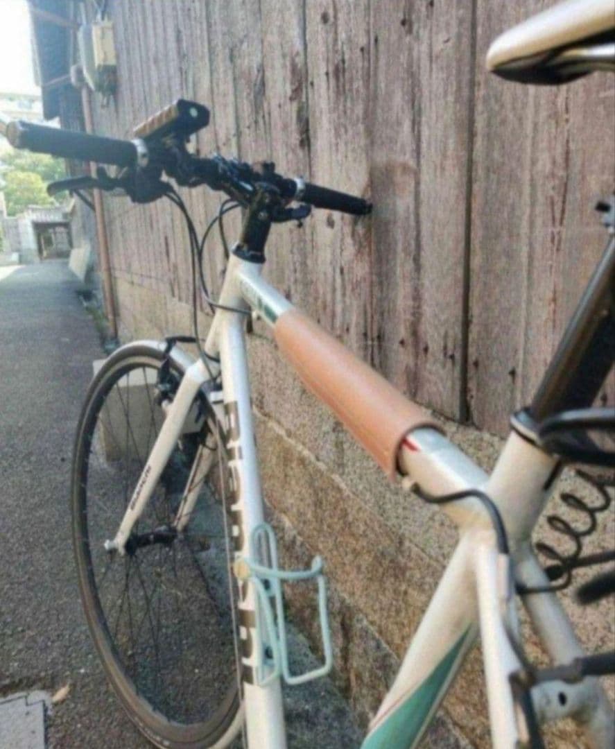 本体ヌメ革 レザー 自転車 トップチューブカバーフレームカクロス ロード BMX