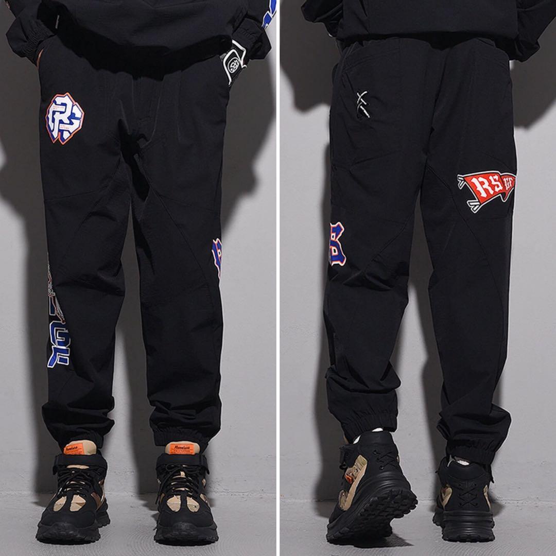 新品 ラッセルノ ゴルフ マルチロゴ ロングパンツ ブラック L 5