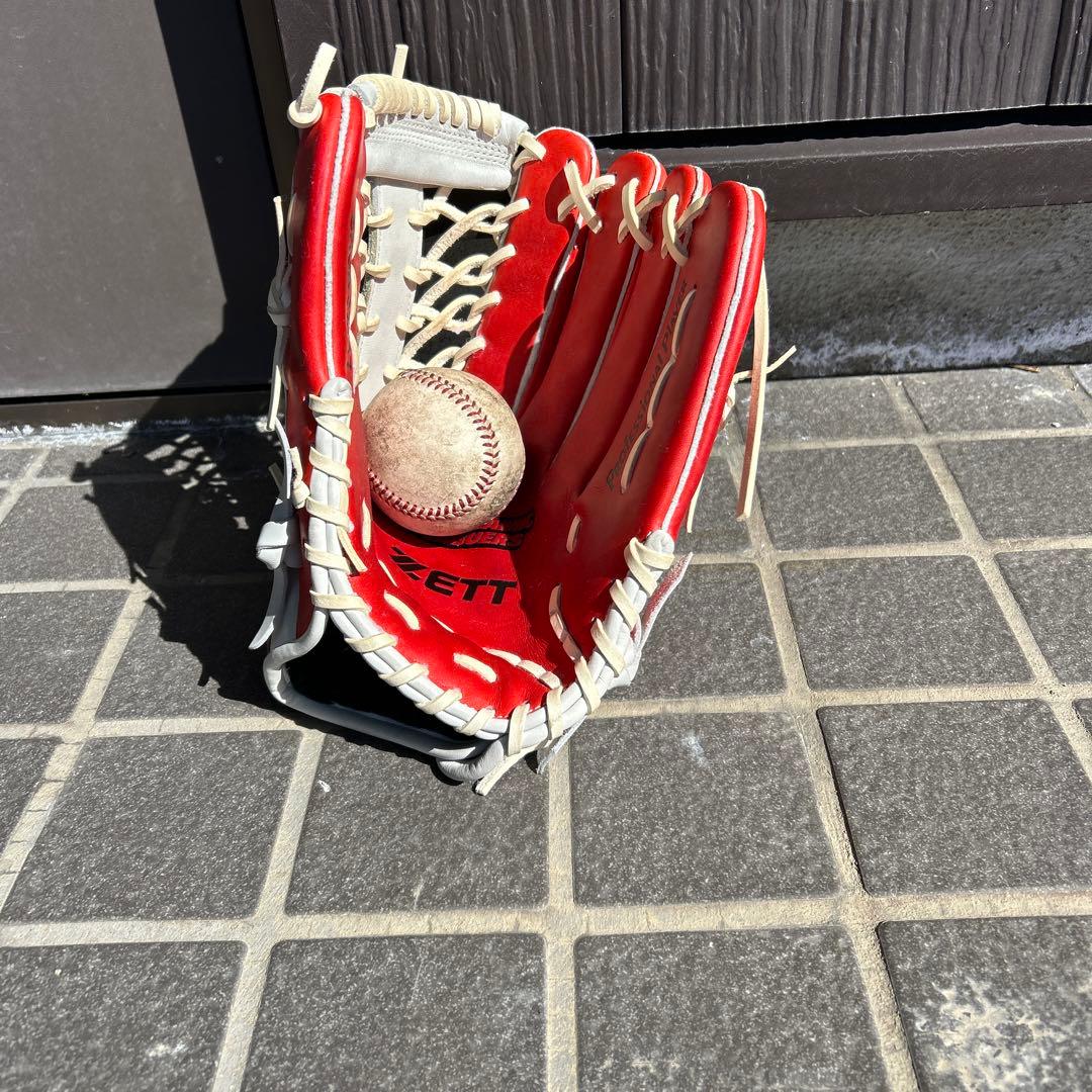 週末値下げ！！赤星モデル　ZETT PRO MODEL 軟式グローブ 外野手用