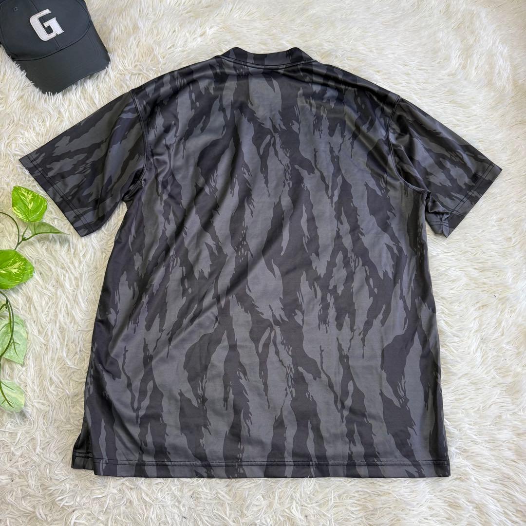 【ニューエラ】美品 モックネック グレー 総柄 2XLサイズ メンズ