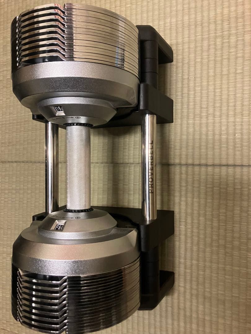 PROVERBELL 可変式ダンベル 32.5kg (シルバー)