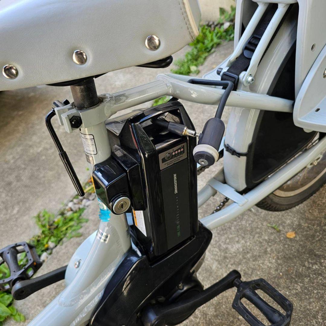 3人乗り用チャイルドシート付きbikke POLAR e E.XBKブルーグレー
