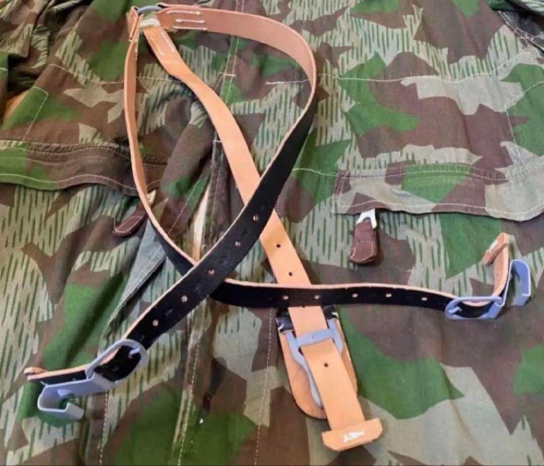WWⅡ ドイツ軍降下猟兵用サスペンダー　（レプリカ）LW 緑の悪魔　空軍　陸軍