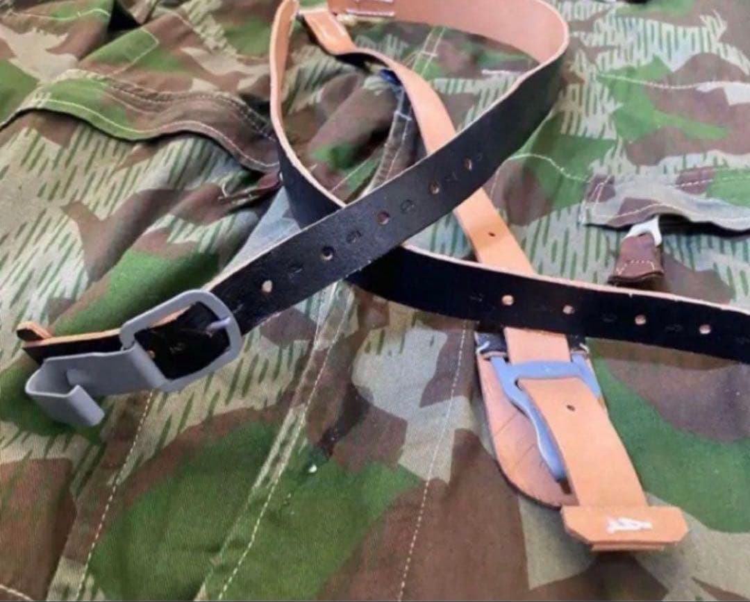 WWⅡ ドイツ軍降下猟兵用サスペンダー　（レプリカ）LW 緑の悪魔　空軍　陸軍