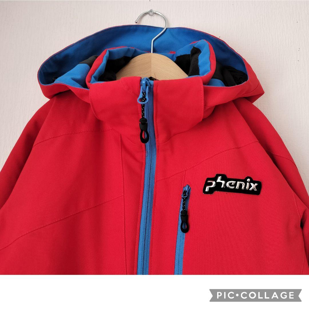 美品 PHENIX デモモデル スキーウェア上下 150 ジュニア 男の子 赤青