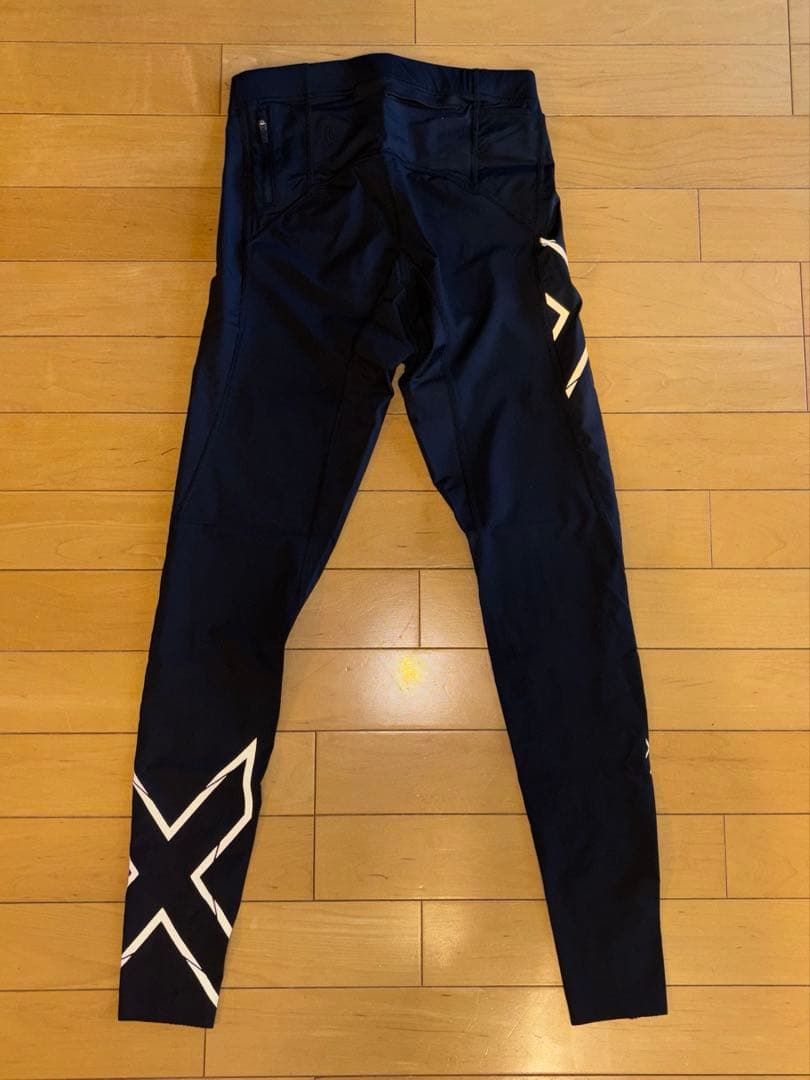 【メンズ】美品 2XU MCSランニングコンプレッションタイツ ロング Sサイズ